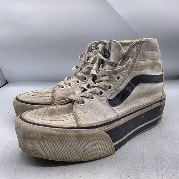 Vans SK8 Hi Tapered Womens Size 5 Stackform Navy True White Platform Shoes - Picture 3 of 15